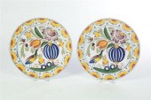 PAIR OF DELFT CHARGERS.  England  early