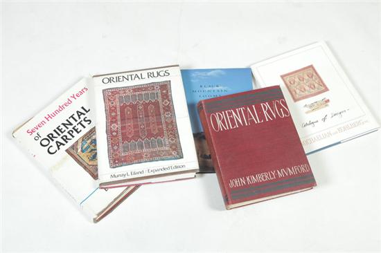 GROUP OF REFERENCE BOOKS ON ORIENTAL RUGS.