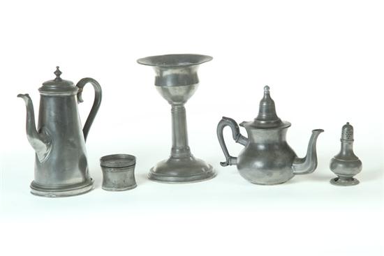 FIVE PIECES OF PEWTER European 1216f7