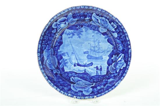 HISTORICAL BLUE STAFFORDSHIRE PLATE  12174c