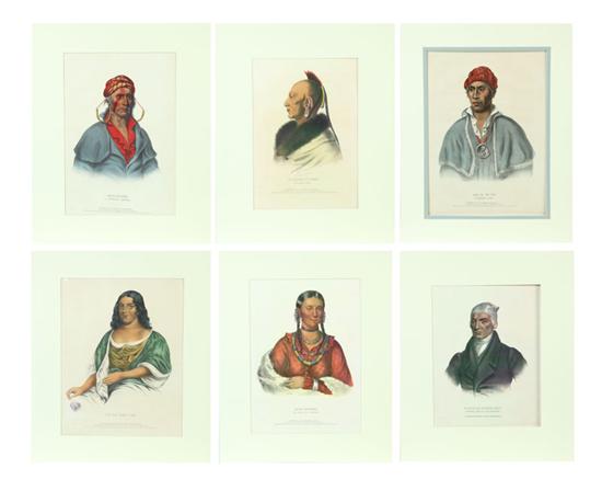 SEVEN HANDCOLORED LITHOGRAPHS.