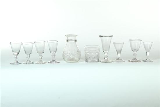 BLOWN AND CUT CARAFE AND WHISKEY 121946
