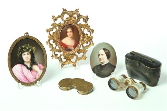 THREE MINIATURES ON PORCELAIN AND 121b20