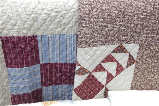 TWO QUILTS A cotton quilt in shades 121e53