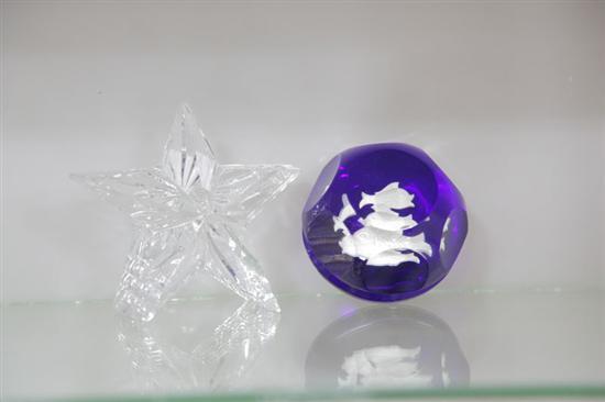 TWO PAPERWEIGHTS A Waterford crystal 121e85