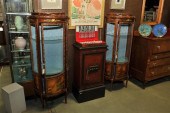 PAIR OF FRENCH STYLE CURIO CABINETS  121ff2