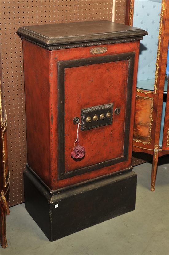 FRENCH PAINTED SAFE Cast iron 121ff6