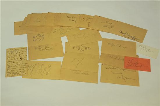 GROUP OF AUTOGRAPHS. American  1930s-1950s.
