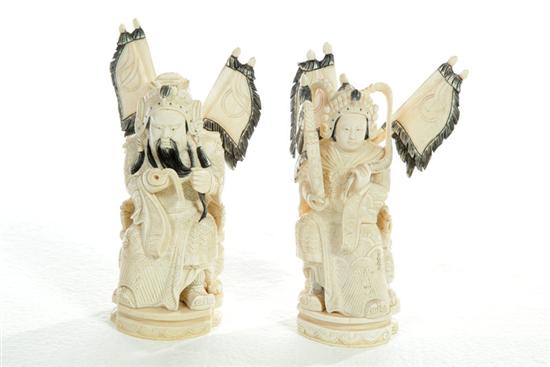 IVORY EMPEROR AND EMPRESS China 12216f