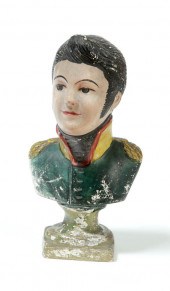 CHALKWARE BUST OF OLIVER HAZARD PERRY.