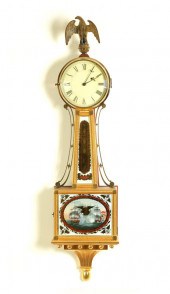 BANJO CLOCK.  American  mid 20th century.