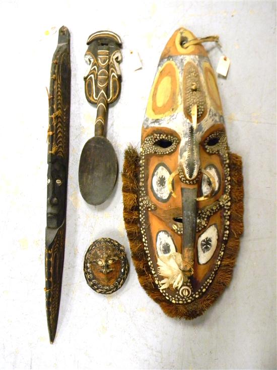Contemporary tribal items including  12063f