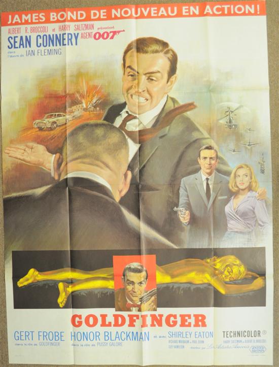 Goldfinger poster  French  re-release