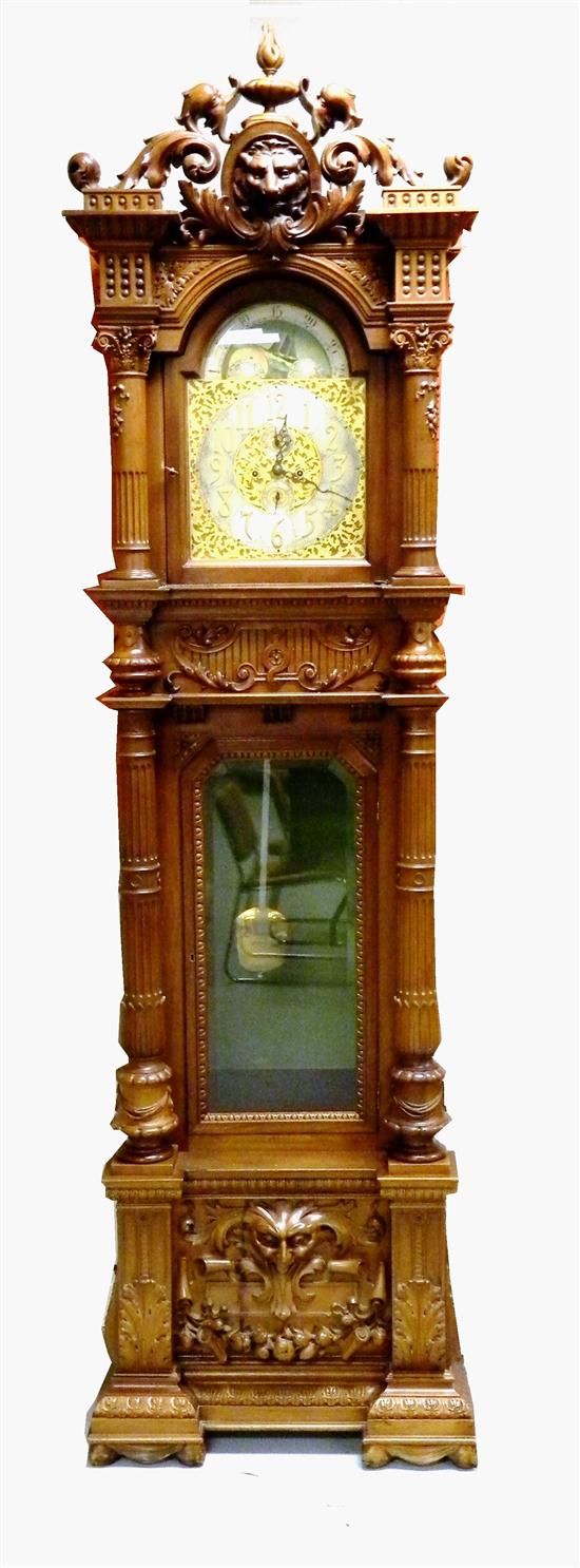 Tall case clock c 1907 weight driven 120a1e