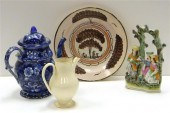 Pottery group including a Staffordshire 120c8f