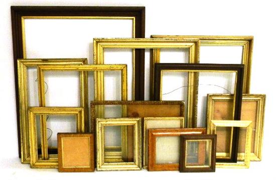 Miscellaneous frames: wood and gilt frame