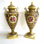 Pair Sevres type covered urns  121061