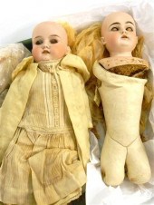 Two German bisque dolls 16 open 1210c7
