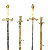 TWO LODGE SWORDS.  American  early 20th
