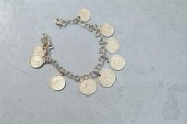 LADIES BRACELET WITH GOLD COINS  123a64