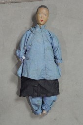 CHINESE DOOR OF HOPE DOLL. Cloth body