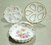THREE PIECES OF PORCELAIN.  France and