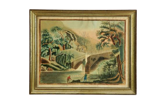 LANDSCAPE WITH FISHERMAN AMERICAN 1229bf