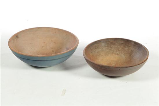 TWO WOODEN BOWLS American mid 122ac4