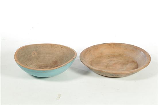 TWO WOODEN BOWLS American and 122acc