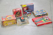 FIVE TOYS WITH ORIGINAL BOXES.  American