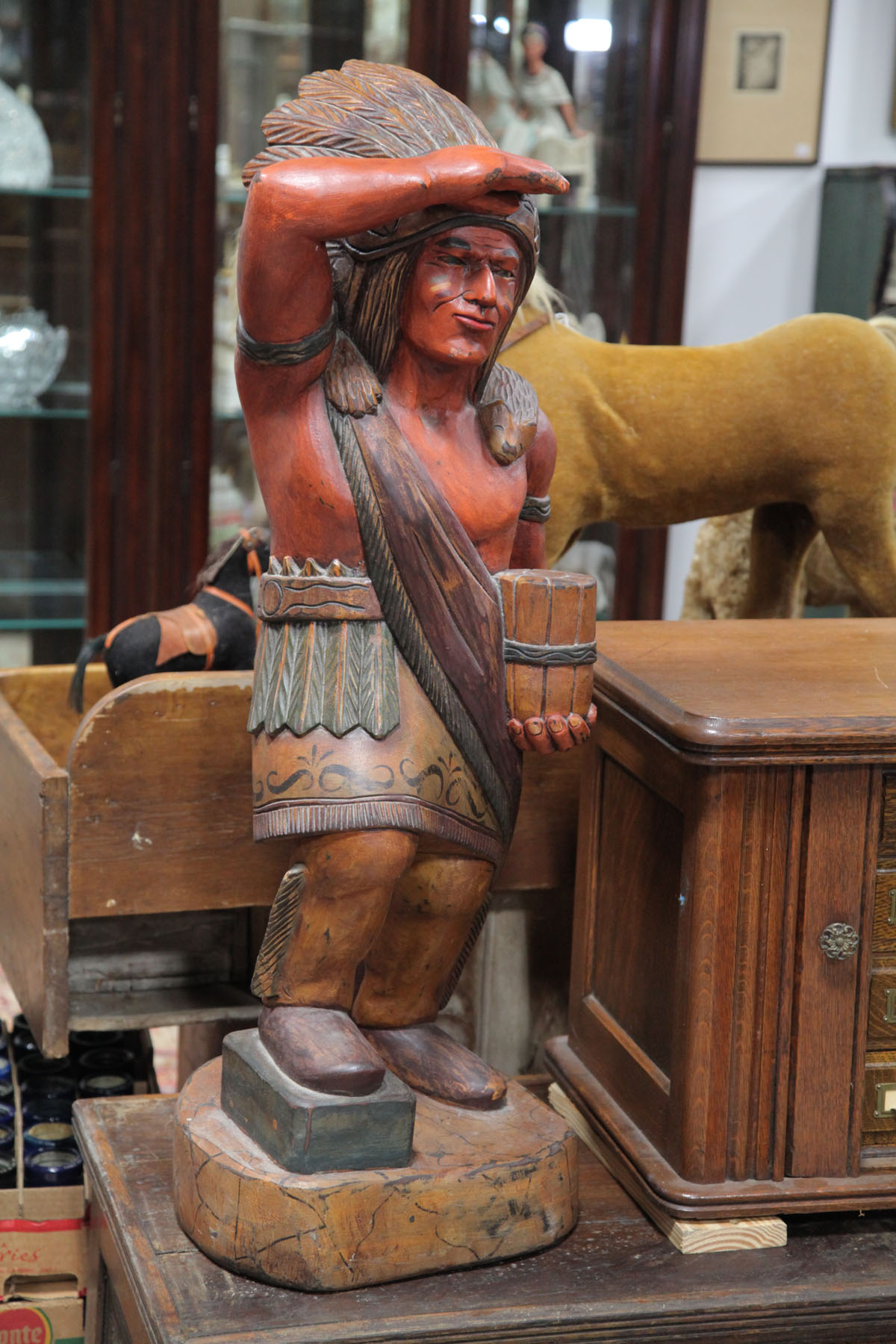 CARVED CIGAR STORE INDIAN American 122def