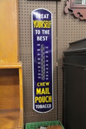 MAIL POUCH ADVERTISING THERMOMETER.