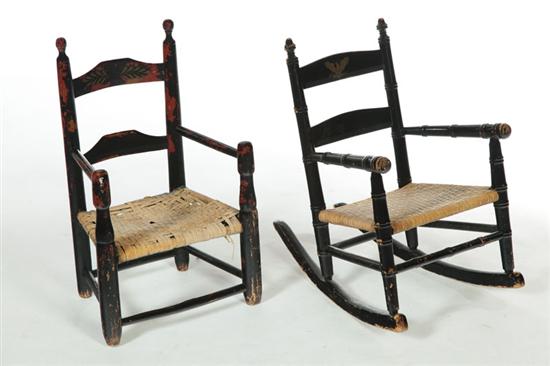 TWO CHILD S CHAIRS Ohio mid 12310e