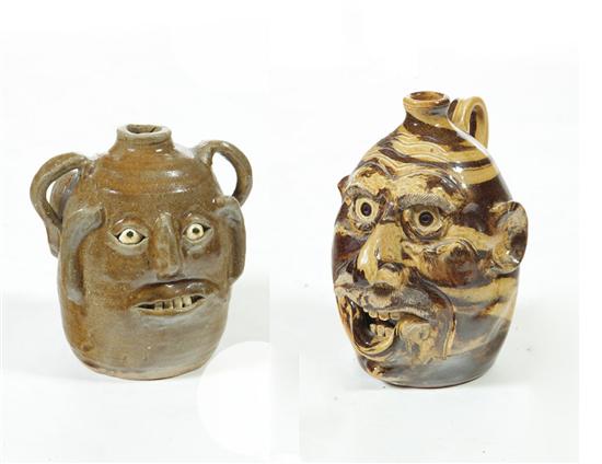 TWO GROTESQUE JUGS American  1232ff