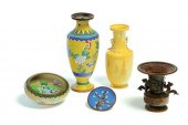 GROUP OF FIVE ITEMS.  Asian  early 20th