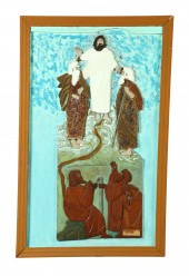 ***FOLK ART PLAQUE THE ASCENSION BY