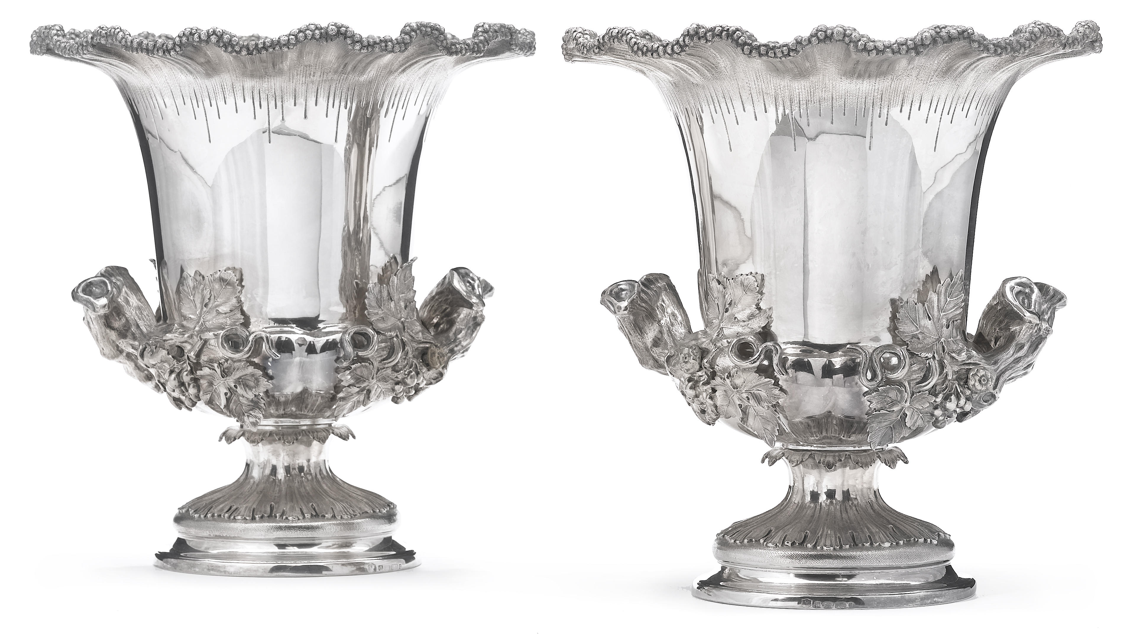 Victorian plated pair of wine coolers 129119