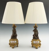 A Pair of Bronze and Porcelain 132399