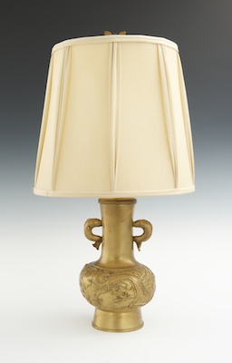 A Chinese Style Bronze Gilt Lamp 13239e