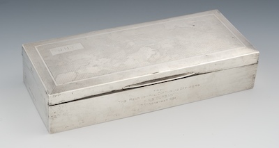 A Sterling Silver Humidor Box With 13240c