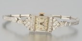 A Ladies Eloga Diamond Watch 14k white