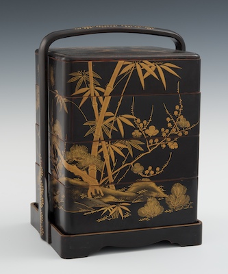 A Japanese Lacquer Lunch Box Black 132645