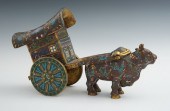 A Chinese Cloisonne Ox Cart Comprised 132671
