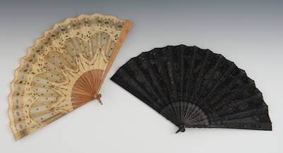 Two Victorian Fans Late 19th Century 1326c0
