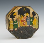 An Indian Lacquer Box Octagonal 1326cd