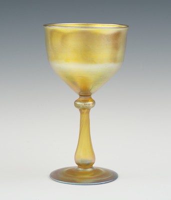 L C Tiffany Gold Favrile Goblet 13283d