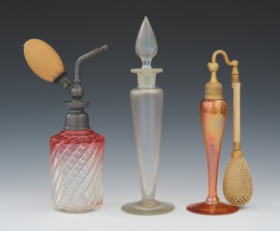 Three Art Glass Perfume Bottles 132850