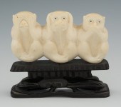 Carved Ivory See no Evil Hear 1328bc