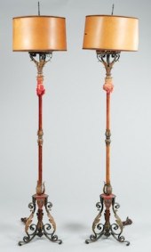 A Pair of Elaborate Vintage Wrought