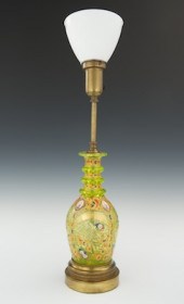 An Interesting Bohemian Glass Lamp 13290e